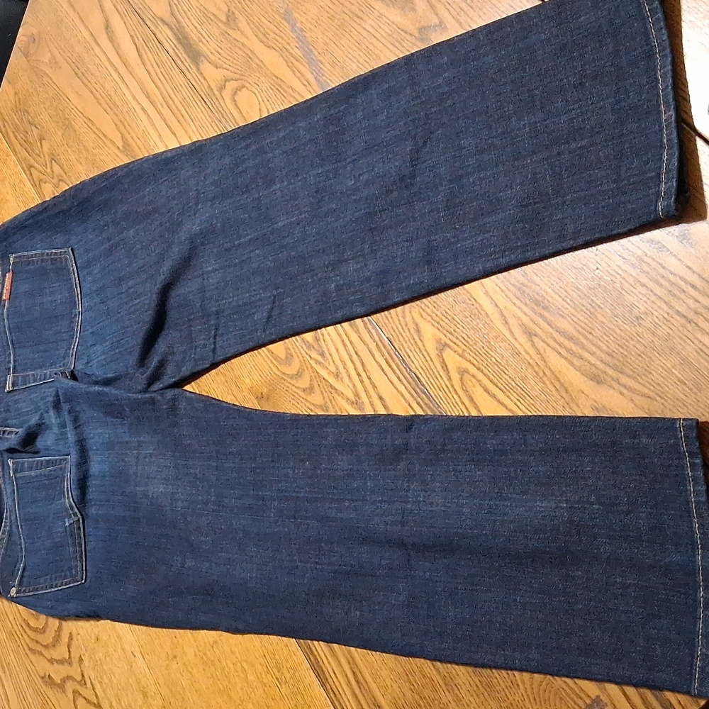 7 FOR ALL MANKIND Womens Jeans 31 BLUE Dark Wash Denim Preowned Used - Picture 7 of 7